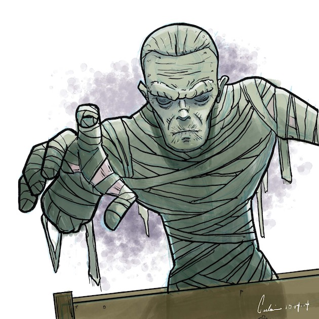 Inktober Karloff Mummy