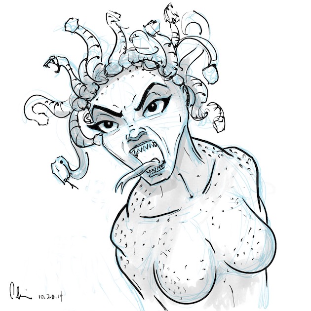 Inktober Medusa